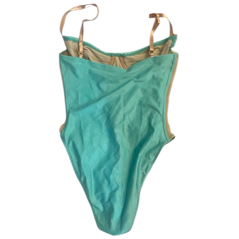 American Aparell Cali Sun & Fun Sheer Panel Bodysuit Swimsuit Size S - Picture 3 of 3